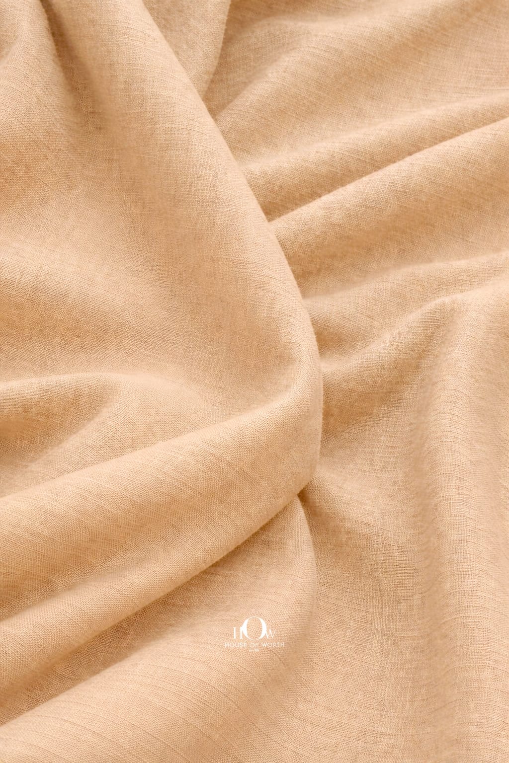 Breathable cotton linen fabric beige for boutiques, uniforms and summer kurtas