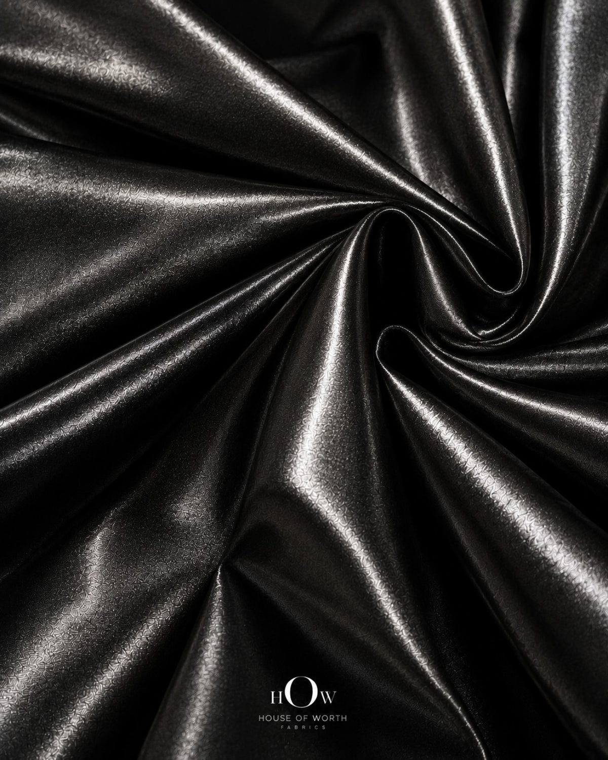 Black imported metallic Disco Lycra fabric in polyester-spandex, 60 inch width