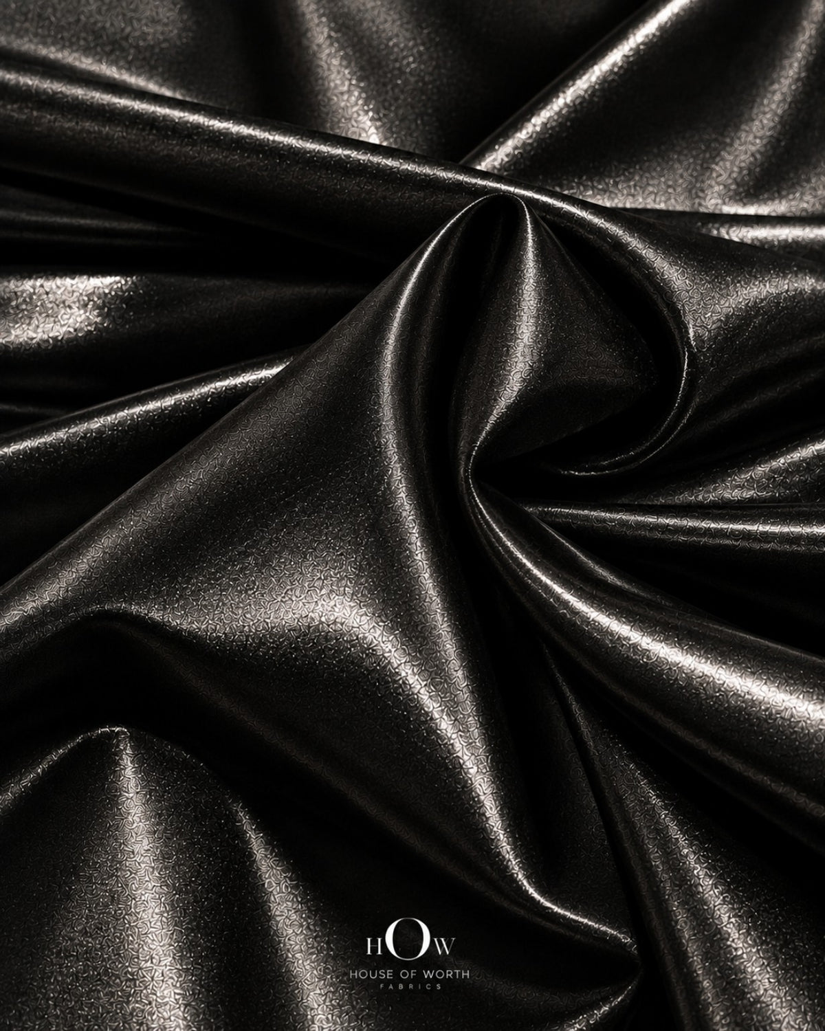 Close view of black metallic Disco Lycra fabric for partywear, stagewear and costumes