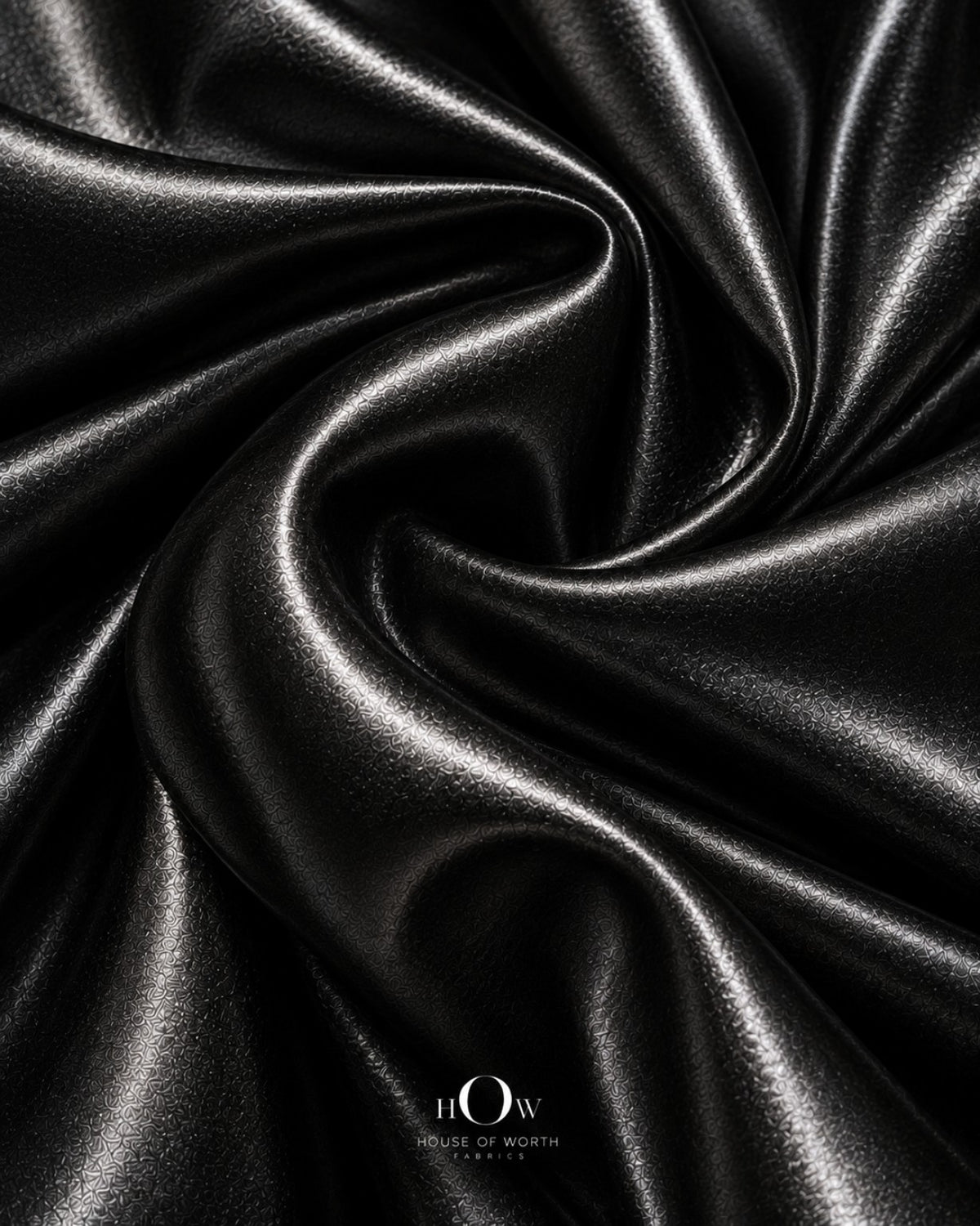 Black polyester-spandex metallic Disco Lycra fabric texture, 60 inches wide
