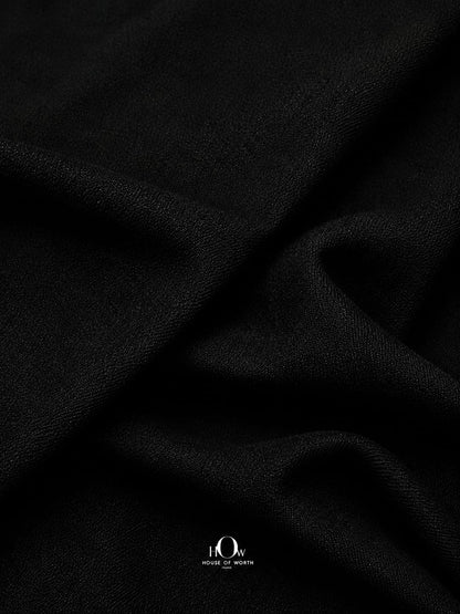 Black 100% cotton denim fabric with soft breathable texture