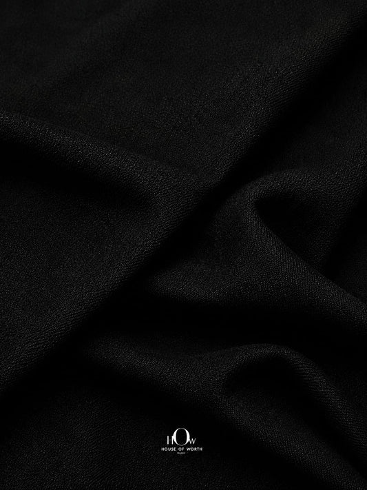 Black 100% cotton denim fabric with soft breathable texture