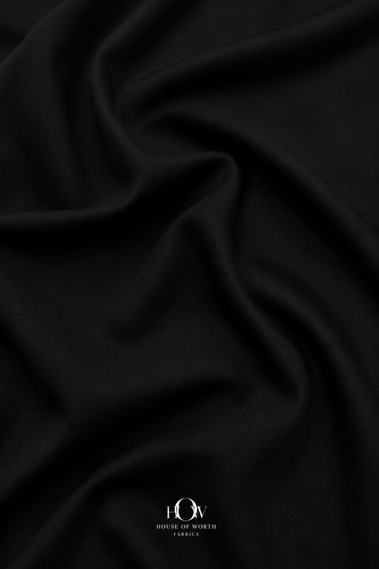 Black imported four way Lycra fabric with a sleek smooth premium finish.