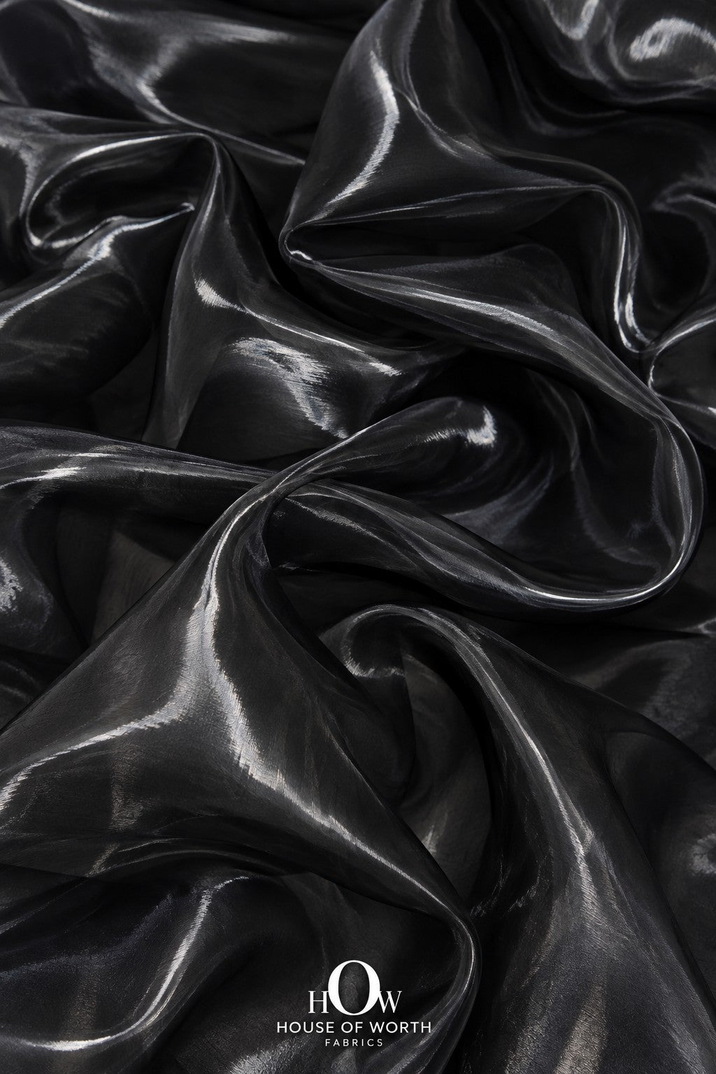Black organza fabric for saree and lehenga designs