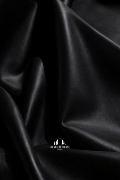 Black leather fabric for bags—durable, flexible material for boutique accessories