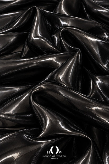 Black liquid organza fabric for cocktail dresses and western wear
