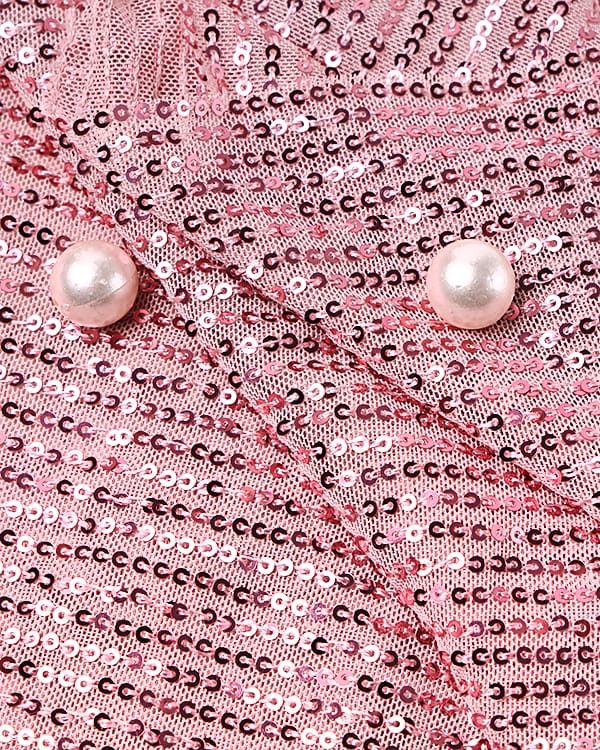 sequins fabric in pink colour