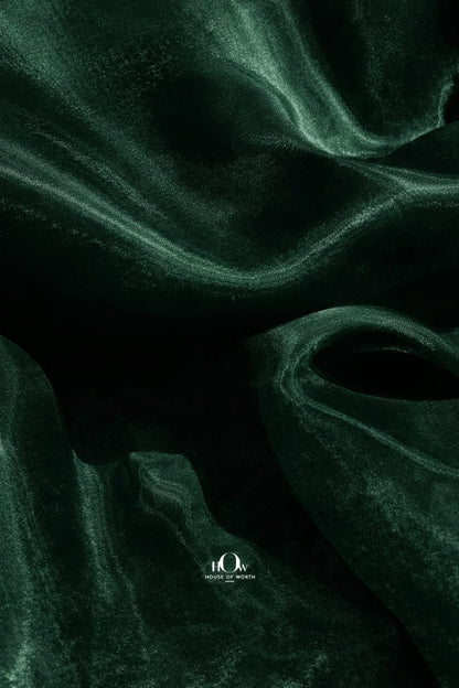 Jimmy Choo bottle green organza fabric for embroidery and luxury wear