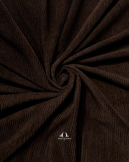 Brown corduroy fabric for winter wear, jackets, trousers and designer outfits