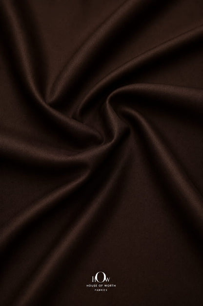 Brown imported four way Lycra fabric with a smooth surface and soft handfeel.