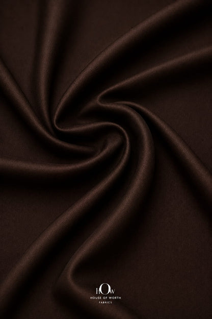 Brown stretch Lycra fabric with refined fall for wester wear dresses