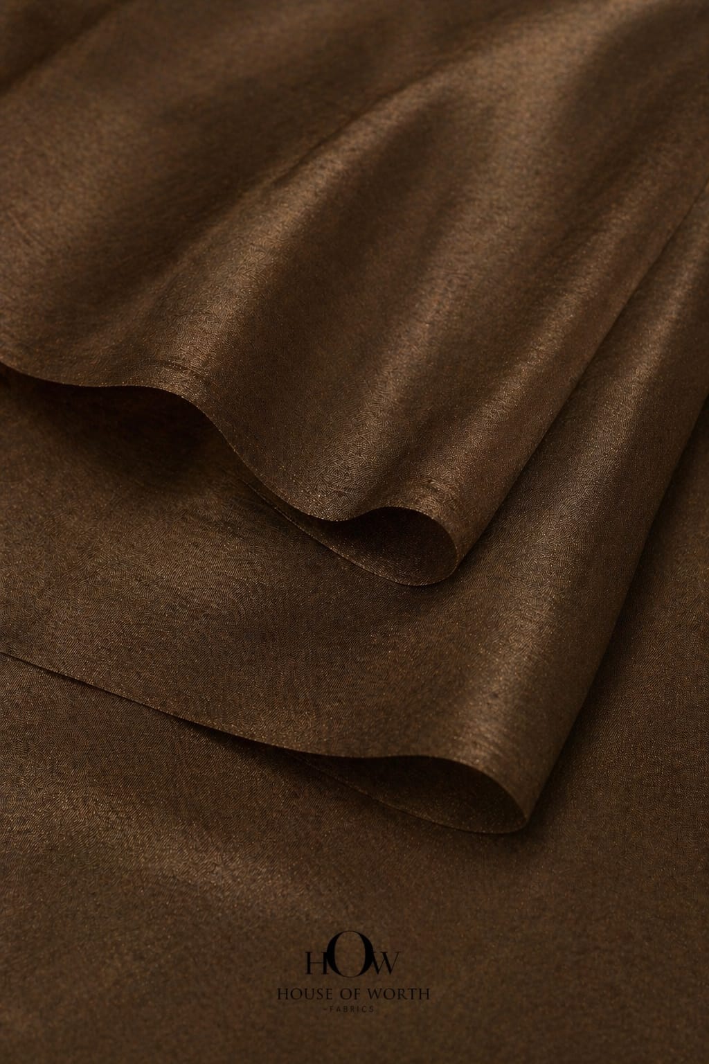luxury brown banarasi tissue fabric for designer wear
