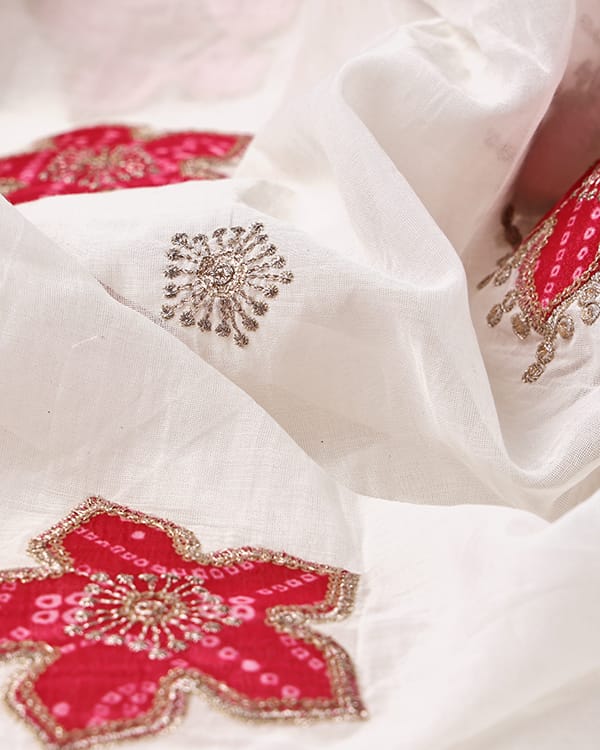 Premium Chanderi embroidery fabric ideal for wedding salwar suits and lehengas