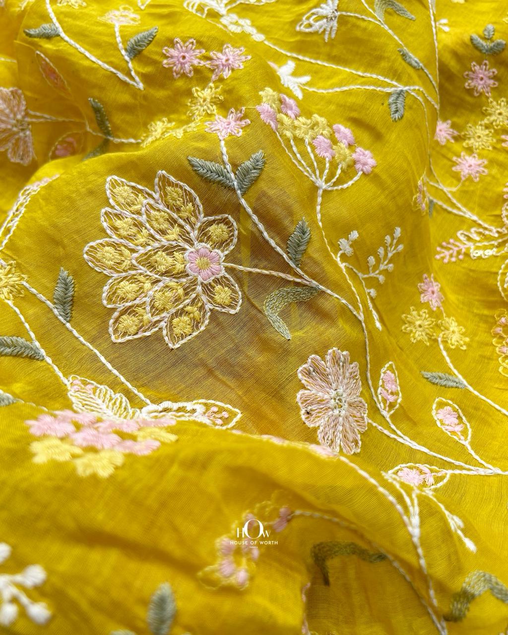 pure mul chanderi fabric