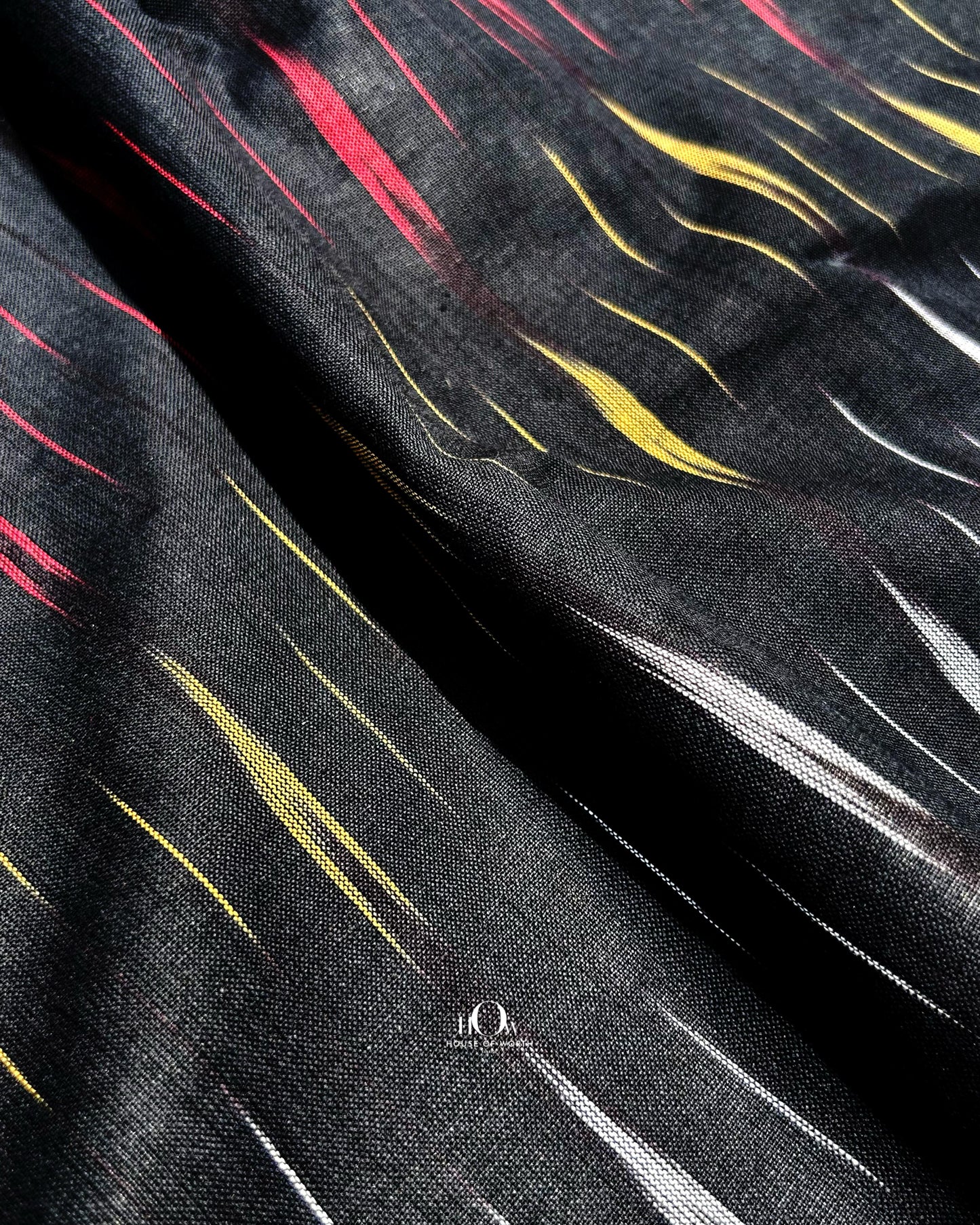 100% cotton ikat fabric in bold weaves – buy online from Surat
