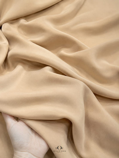 Premium Beige Crepe Fabric India for boutique collections