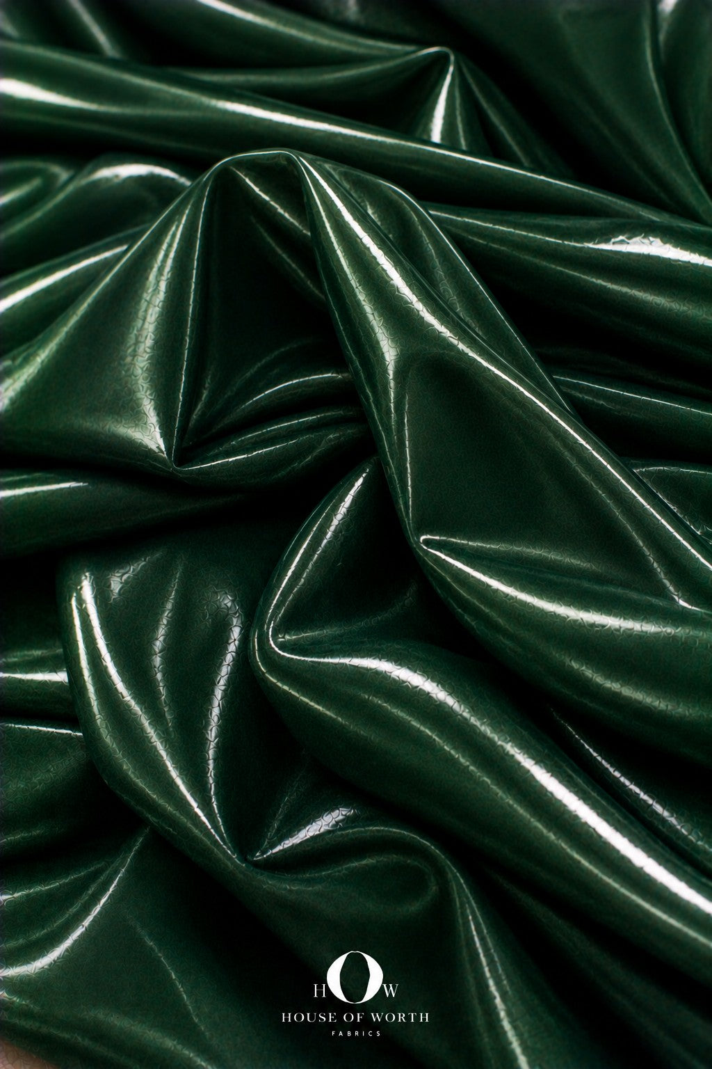 Dark bottle green liquid organza fabric for party dresses and evening gowns