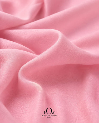 Dyed mul chanderi fabric in baby pink for suits, kurtas, dresses and dupattas