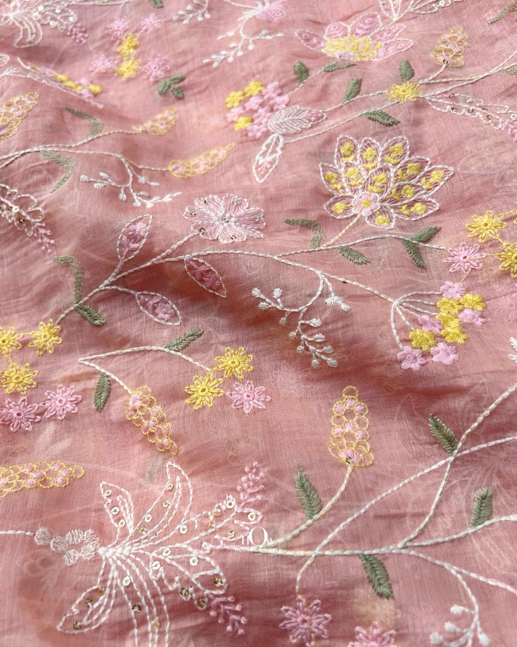 pure chanderi silk material 