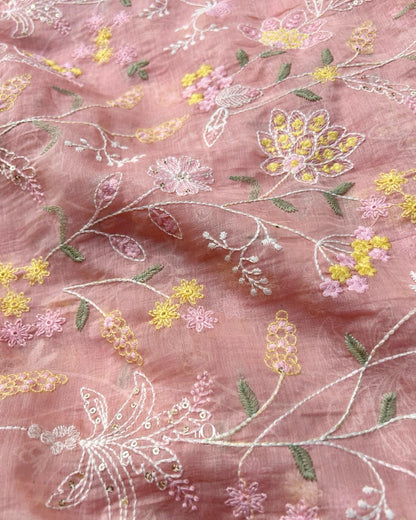 pure chanderi silk material 