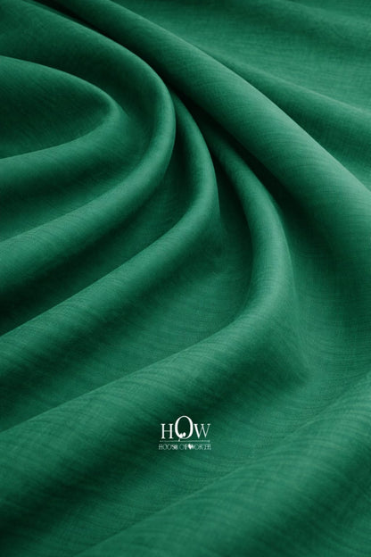 Emerald green imported cotton poplin fabric smooth premium textile