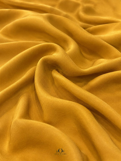 Lightweight Yellow Crepe Fabric for dresses and kurtas