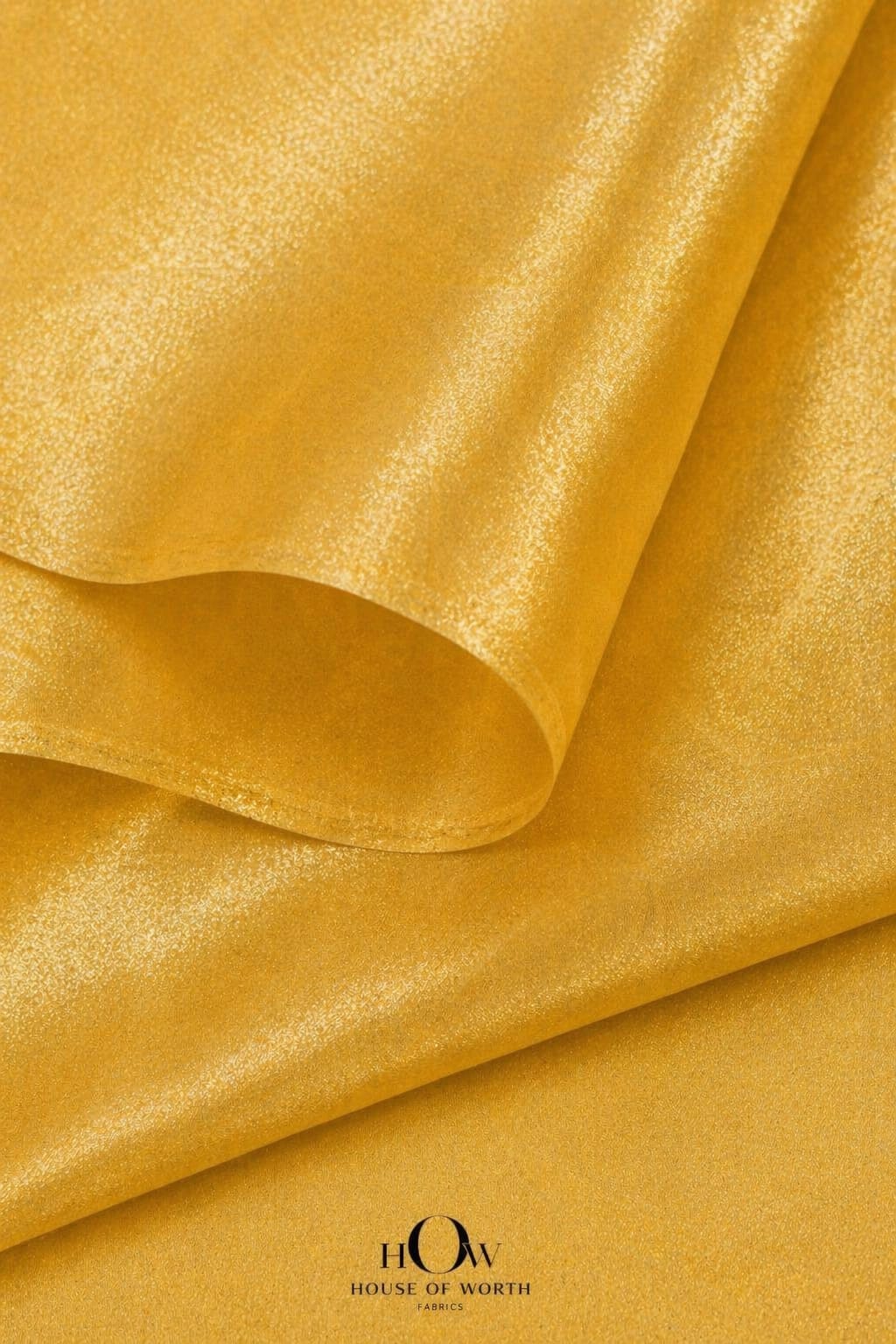 golden yellow banarasi tissue fabric festive shine