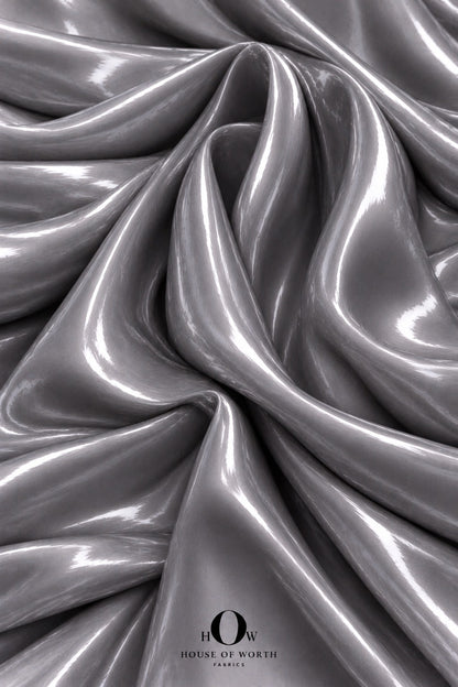 Grey organza fabric for saree and lehenga designs