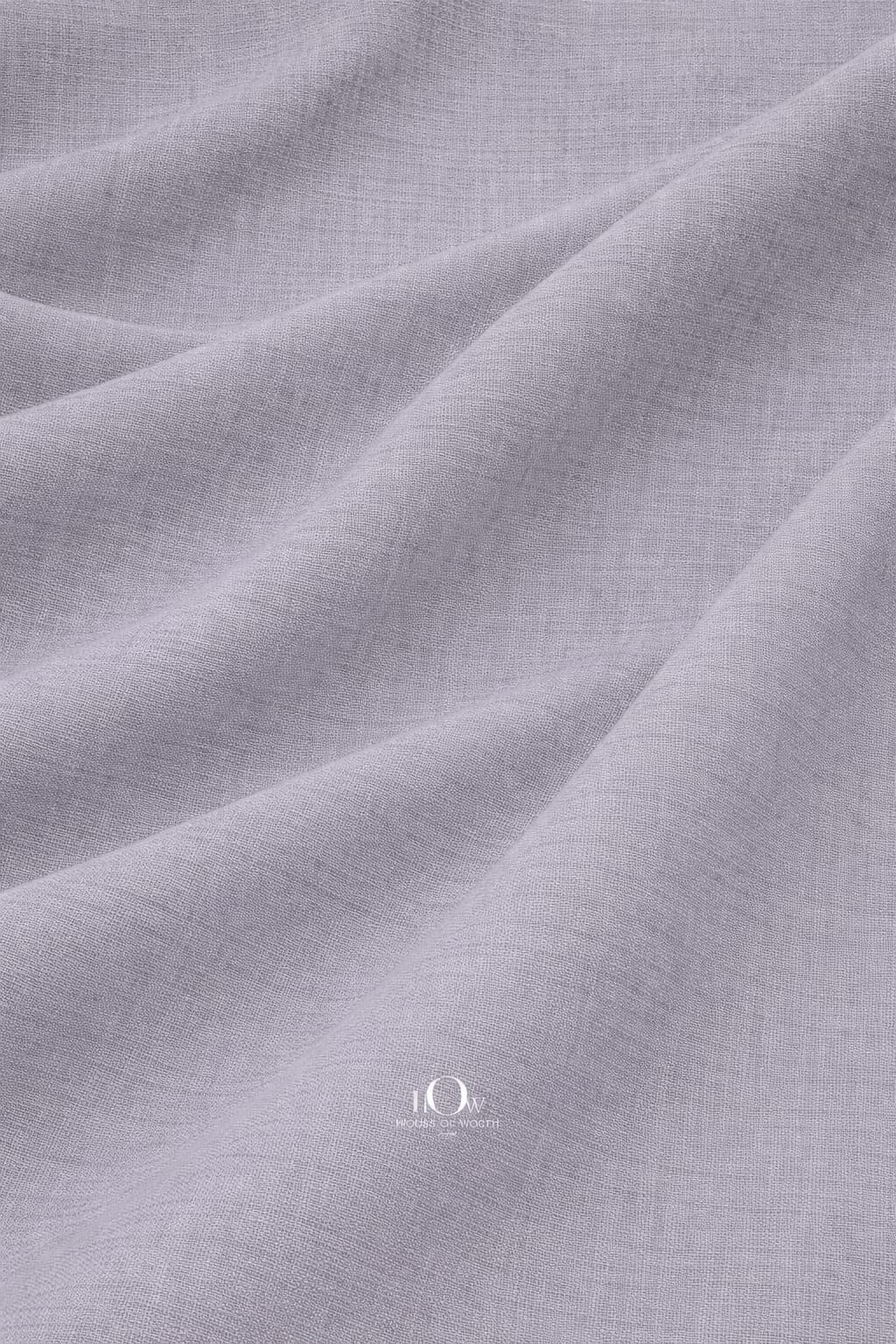 Grey cotton linen fabric structured drape for uniform tailoring and formal shirts