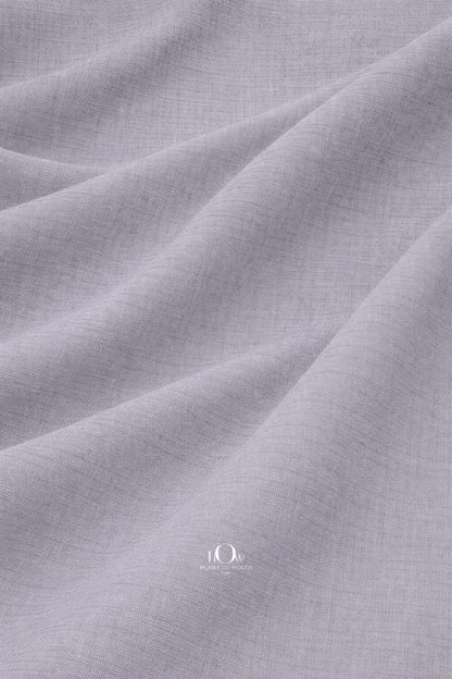 Grey cotton linen fabric structured drape for uniform tailoring and formal shirts