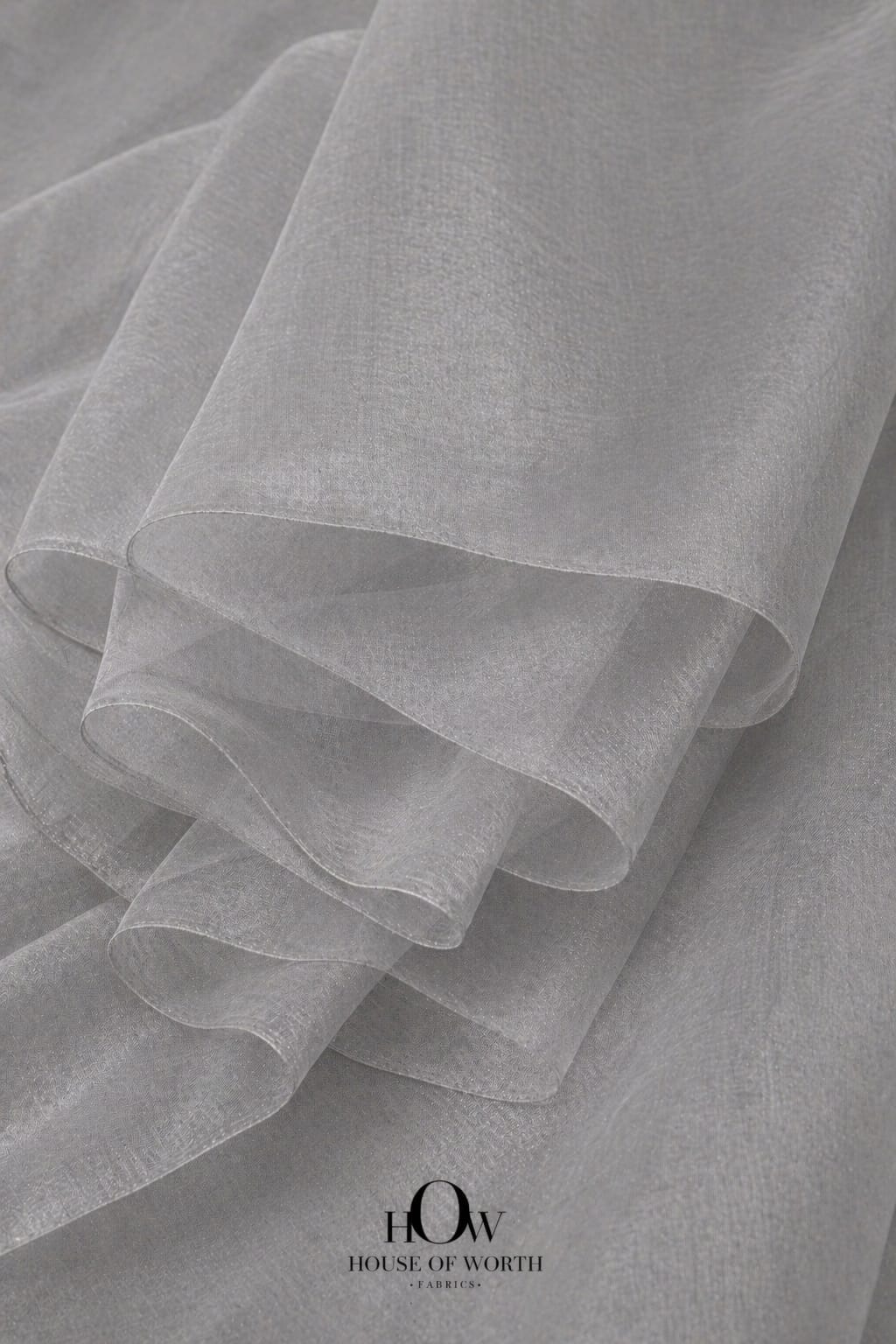lightweight grey banarasi tissue fabric elegant drape
