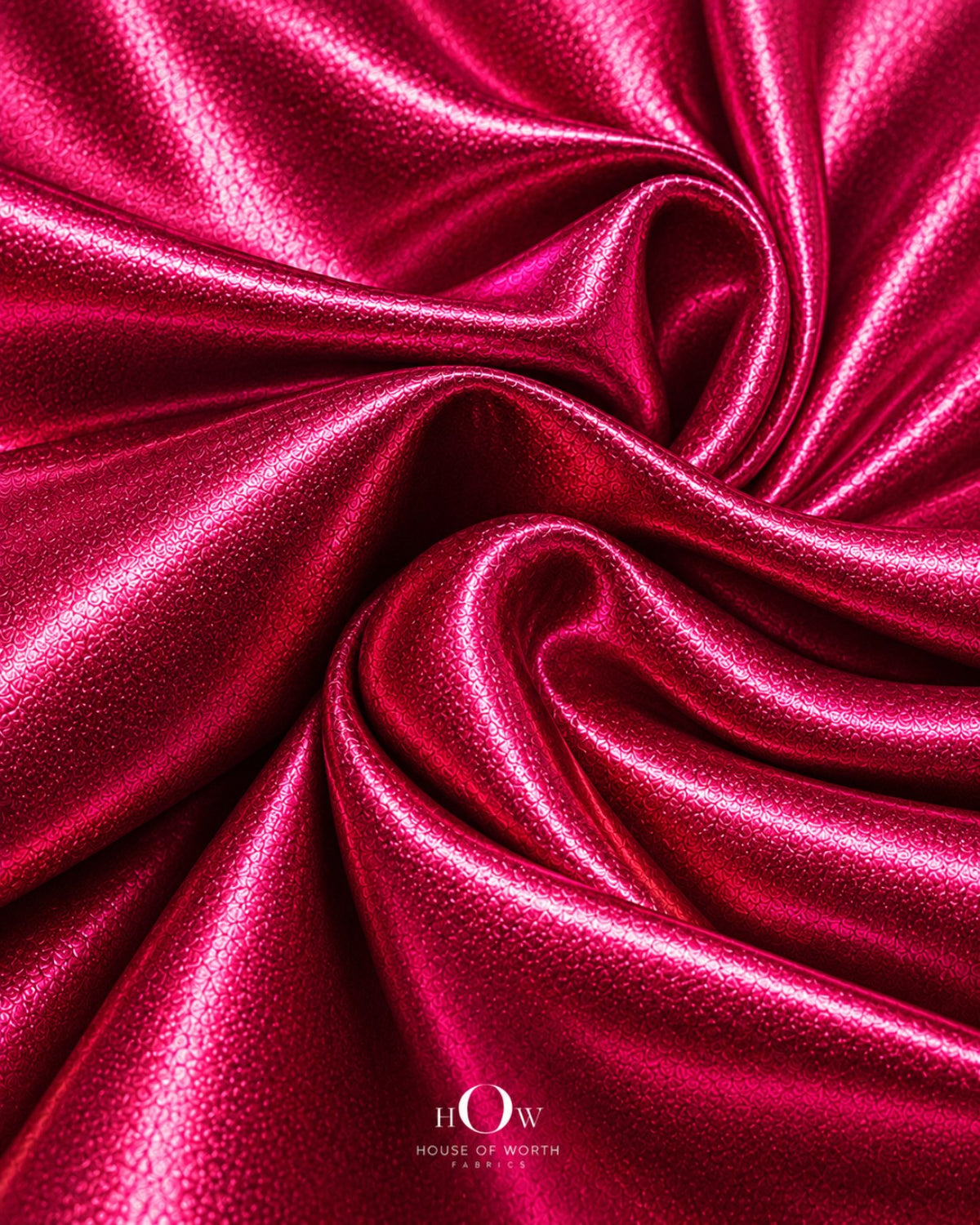 Hot pink polyester-spandex metallic Disco Lycra fabric texture, 60 inches wide
