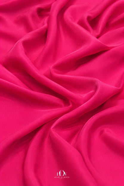 hot pink stretch Lycra fabric with soft fall and refined finish. 