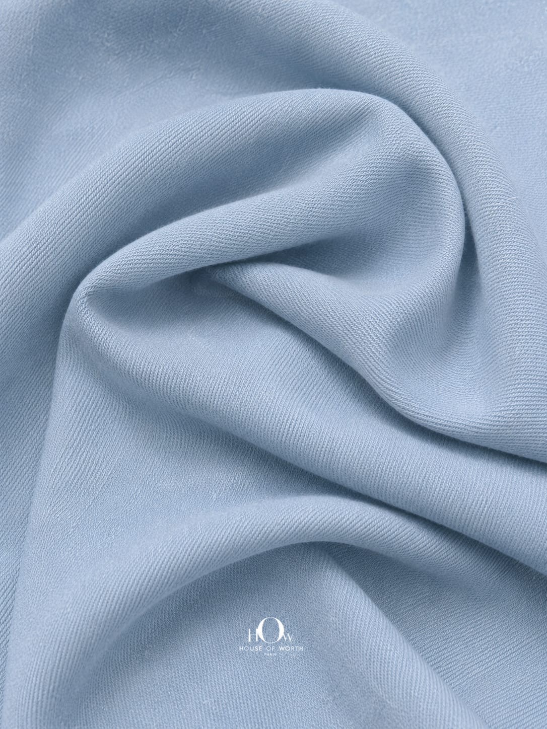 Ice blue 100% cotton denim fabric with soft breathable texture