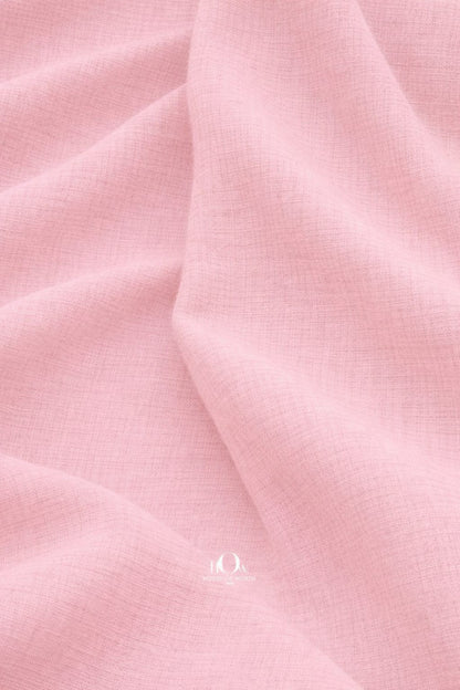 Breathable cotton linen fabric light pink for summer wear and export ready production