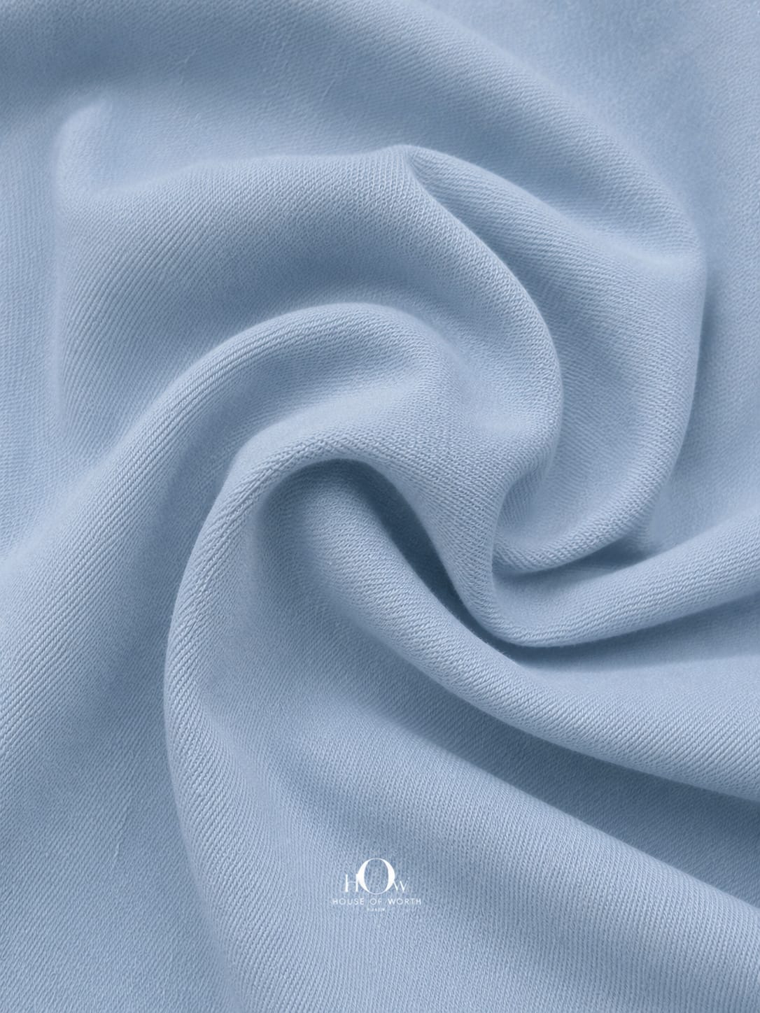 Light wash ice blue denim fabric roll for premium garments