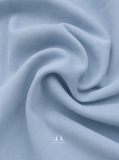 Light wash ice blue denim fabric roll for premium garments