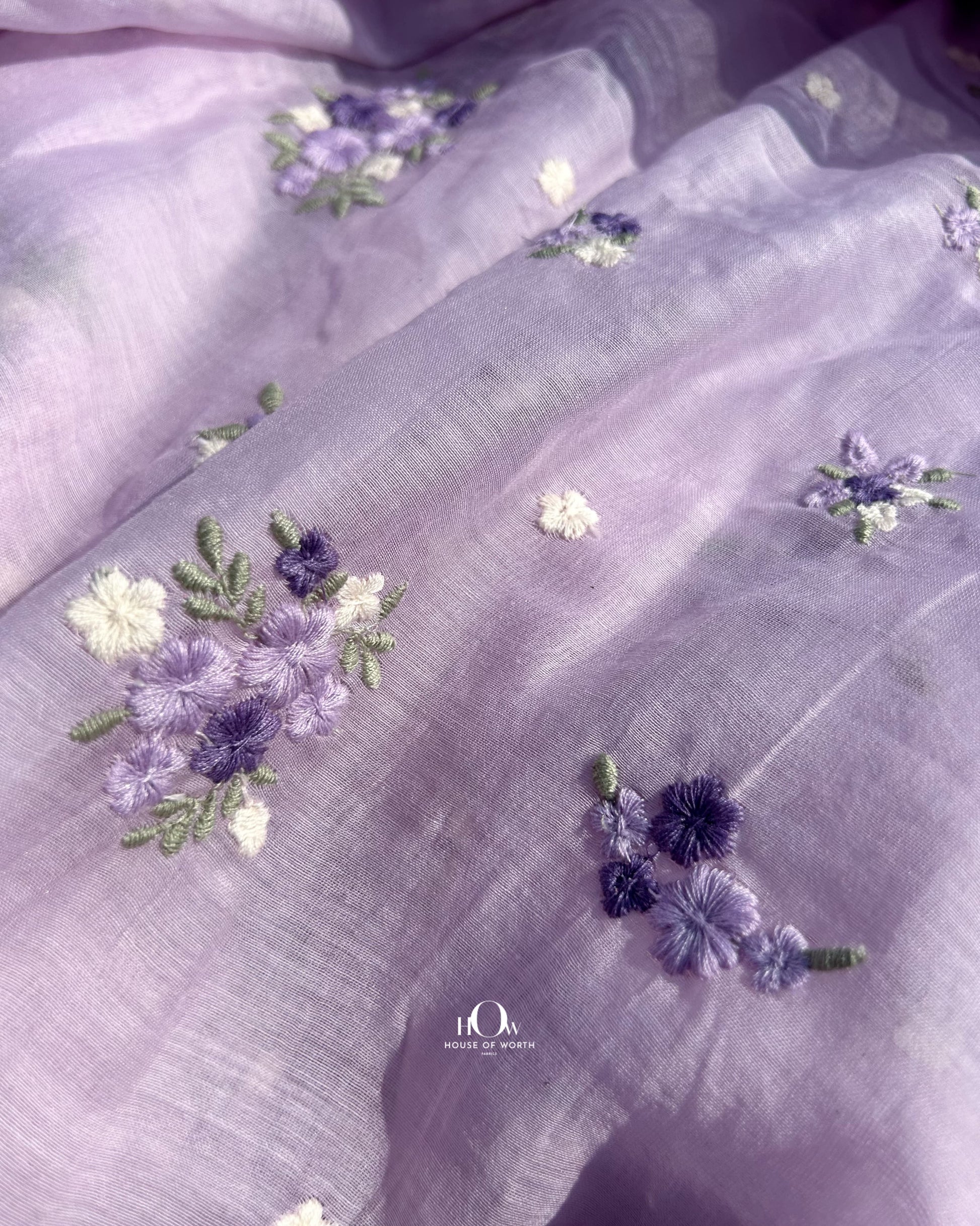 Buy floral Mul Chanderi dress material in bulk – soft, handloom fabric for kurti and saree manufacturing.