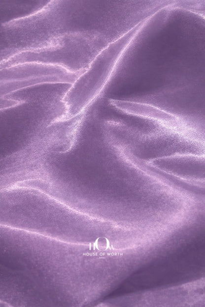 Lilac lavender imported liquid satin fabric with glossy finish