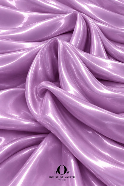 Lilac liquid organza fabric for dresses and designer gowns