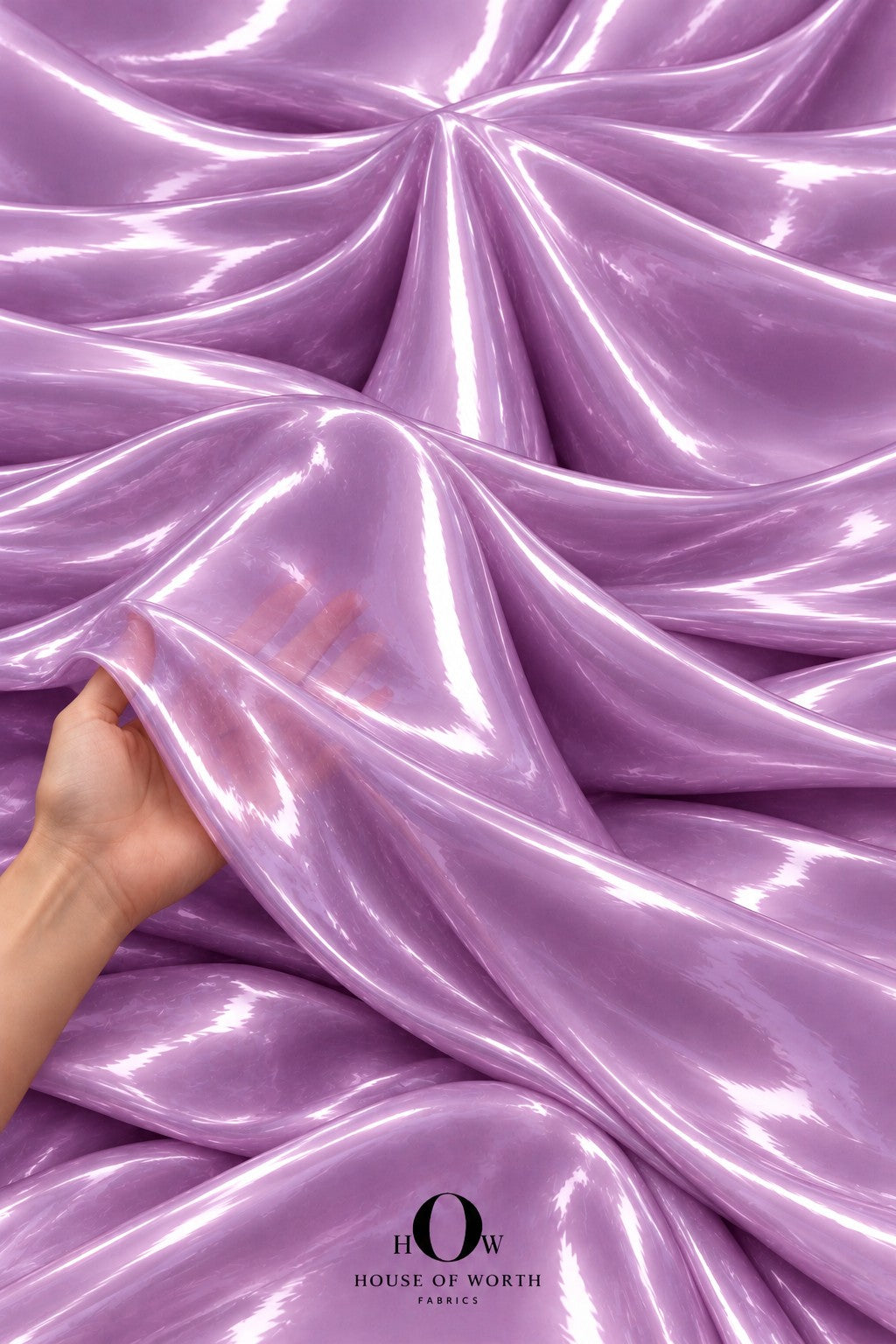 Imported lilac liquid organza for dupattas and festive ethnicwear