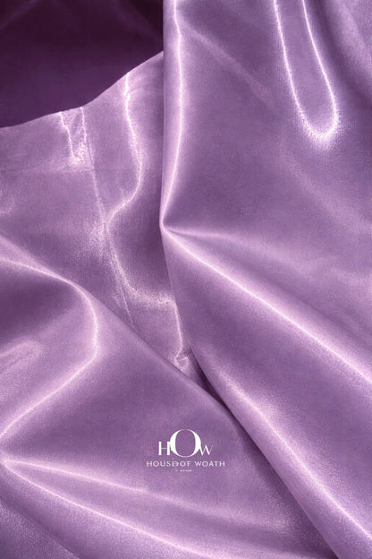 Luxury lilac satin ideal for gowns and designer outfits