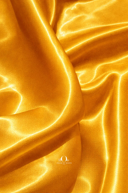 Luxury yellow liquid satin suitable for bridal and designer outfits