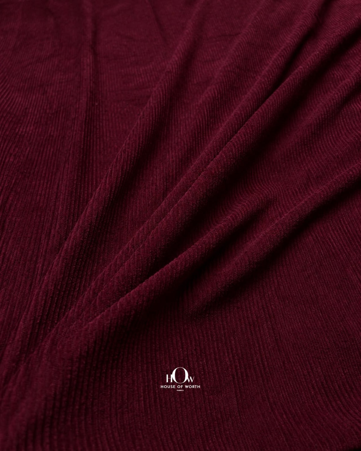 Premium maroon corduroy fabric for overshirts, shackets and winter layering