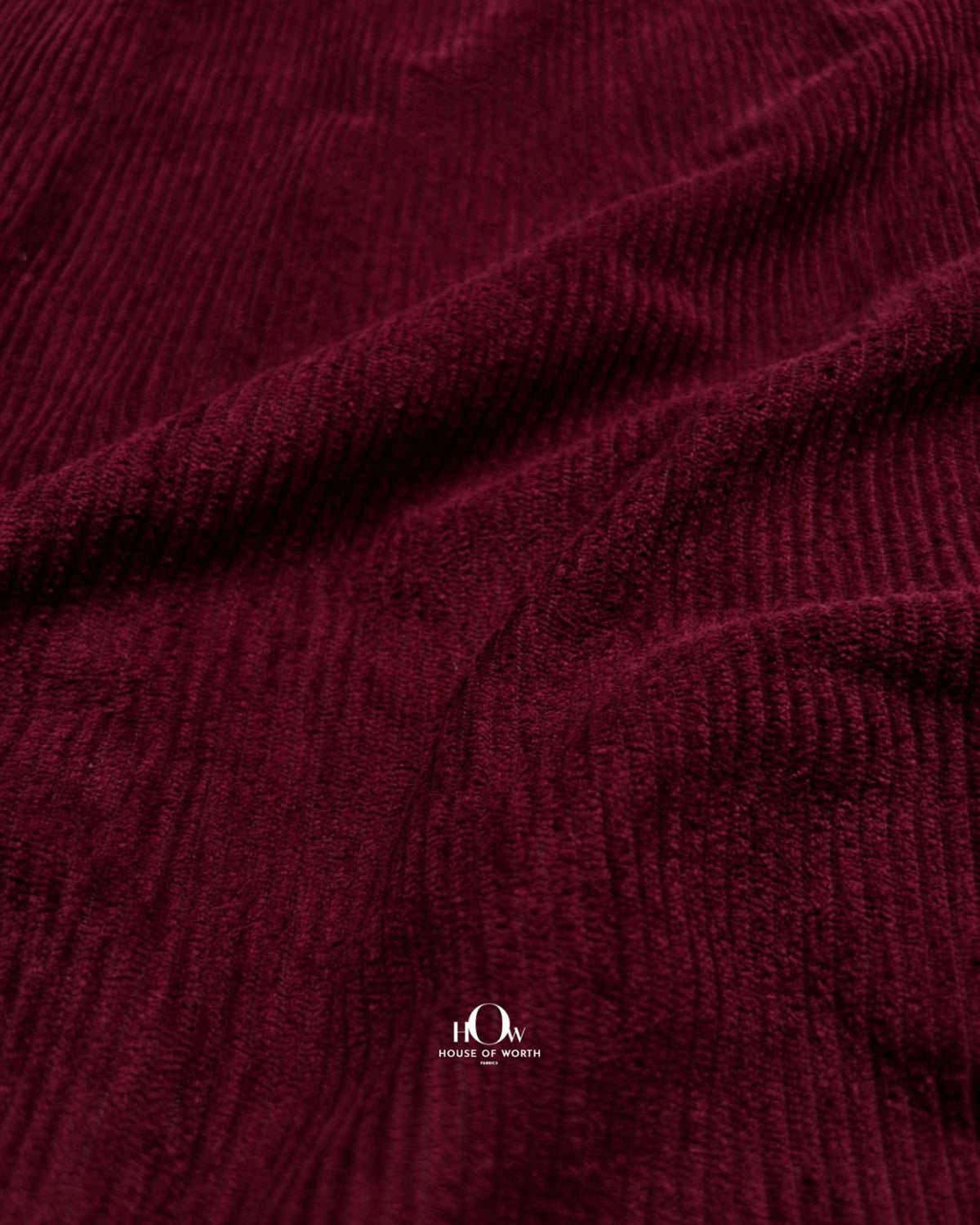 Maroon imported corduroy fabric for tailored jackets, winter coats and designer blazers