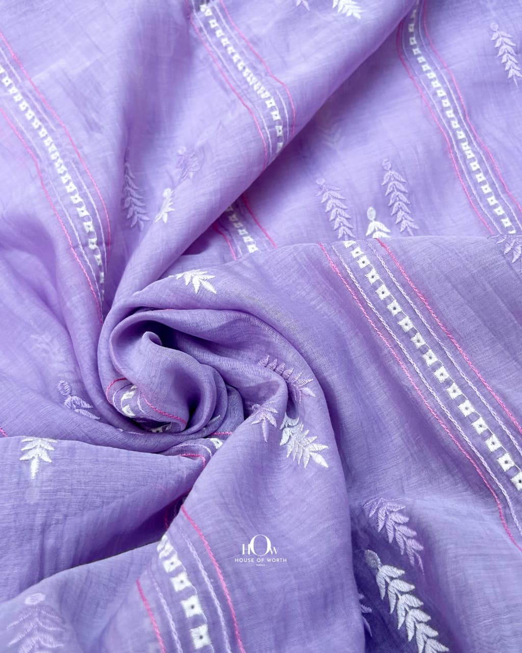 Dusty Lavender mul chanderi fabric for dupattas, suits and tailoring