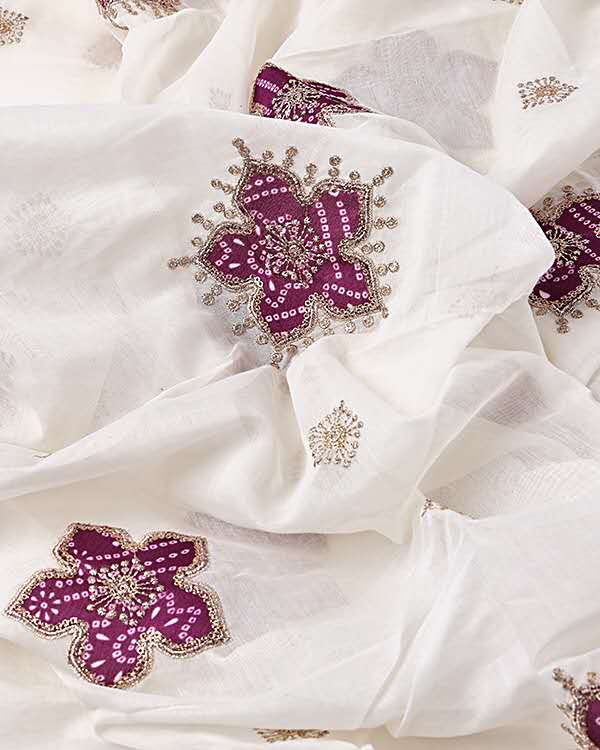 Transparent Mul Chanderi textile for designer dresses and saree dupattas