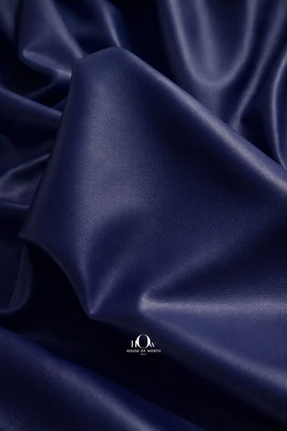  Navy blue leather fabric for bags with durable body for boutique and export orders