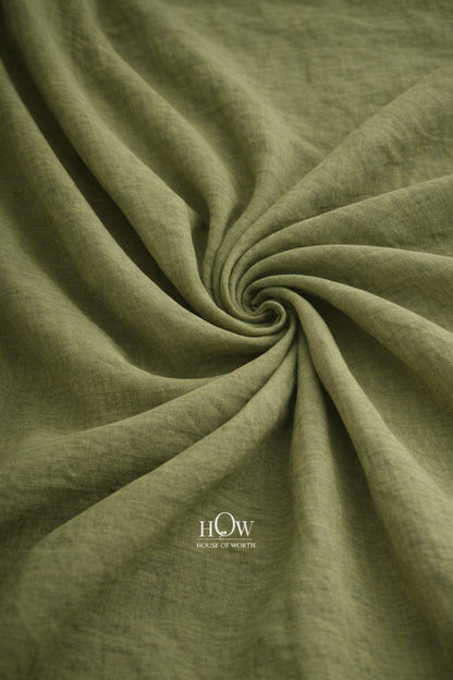 Olive green imported cotton poplin fabric smooth premium shirting fabric