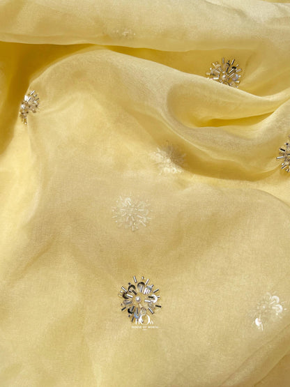 Organza fabric for saree and lehenga. Organza fabric supplier in Delhi.